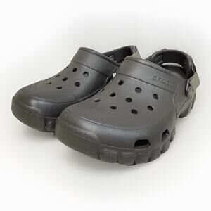 Crocs Offroad Sport Clogs Men 7 Women 9 Adjustable Strap Espresso Walnut Brown